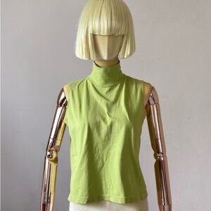 Necessary Objects Apple Green Sleeveless Top SZ S